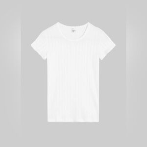 Leset Slim Fit Pointelle T-shirt size M NWT